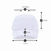 Gorra Ligera Plegable de Nailon de 7 Paneles FF5684, Gorra para Senderismo y Correr, Impermeable, de Secado Rápido, para Campamento