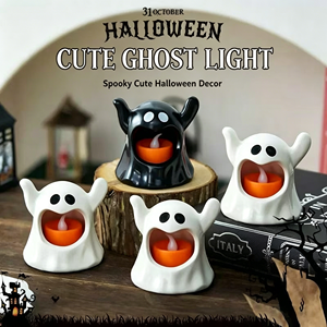Décorations de bureau réutilisables en plastique très vendues : Bougies fantômes pour la nuit d'Halloween – Accessoires décoratifs pour <span class=keywords><strong>magasin</strong></span> - Product Image 1