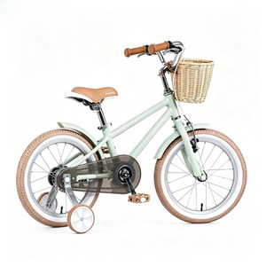 Vélo enfant rétro à une vitesse avec cadre en alliage d'aluminium, panier en osier et selle réglable, 12-20 <span class=keywords><strong>pouces</strong></span>, capacité 100 kg - Product Image 2