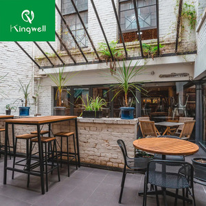 Muebles modernos para Patio al aire libre, sillas de Metal, juego de sillas de balcón para cafetería o restaurante - Product Image 4