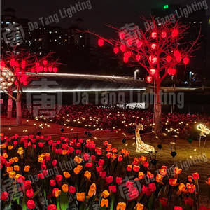 Lampes LED décoratives en forme de tulipe avec indice de protection IP65 pour une utilisation intérieure/extérieure, ajoutant un charme vibrant aux jardins, allées et coins de parcs - Product Image 1