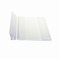 Haute qualité souple rigide Coextrusion gondole rayonnage porte-étiquette PVC porte-étiquette en plastique bande de données transparente pour étagères