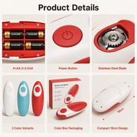 Ouvre-boîte automatique à une touche, ouvre-bocal électrique sans fil, gadget de cuisine, bord lisse, compact, portable, vente en gros, CE