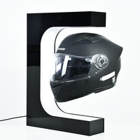 Présentoir de casque à lévitation magnétique en acrylique, rotatif et flottant, avec éclairage LED