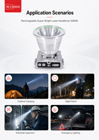 Lampe frontale LED rechargeable OEM pour le camping, la pêche nocturne et l'exploitation minière, lampe portable pour mineurs avec garantie de 3 ans