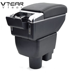 Vtear Cho Chevrolet Sail 3 Tay Vịn Da Trung Tâm Cửa Hàng Lưu Trữ Box Màu Đỏ Chủ Đề Xe Tạo Kiểu ABS Cánh Tay Còn Lại Phụ Kiện 2015-2018 - Product Image 4