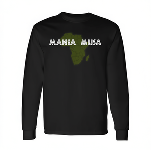 Mansa Musa Long Sleeve T-Shirt History Month Black Africa <b>Map</b> Design - Product Image 2