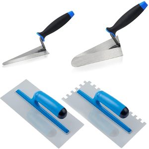 Kit de Herramientas de Albañilería de Acero, Paleta de 18 cm, Paleta para Enlucido de 14 cm, para Trabajos de Mampostería - Product Image 1