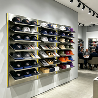 Étagère murale de présentation de casquettes Mingtang pour magasin de détail, présentoir à chapeaux pour boutique
