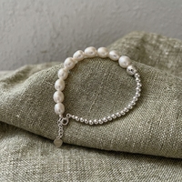 Bracelet en argent sterling 925 fait main avec perles d'eau douce pour femmes, bijoux fins, bracelets et joncs en perles