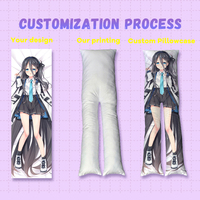 Oreiller corporel carré personnalisé pour les jambes, 160x50cm, motif dessin animé/anime, design de personnage pour la maison, fournisseur à faible MOQ