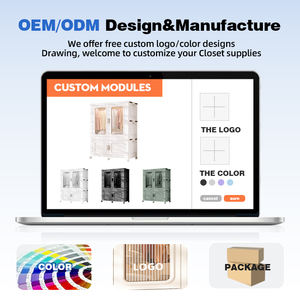 خزانة ملابس هنري الكبيرة القابلة للطي من البلاستيك، خزانة ملابس محمولة للأطفال سهلة التركيب مع عجلات شاملة - Product Image 6