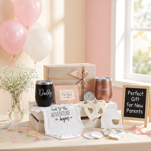 Set de Regalo para Bebé Recién Nacido Directo de Fábrica para Baby Shower, Fiesta de Bienvenida, Revelación de Género, Regalo para <span class=keywords><strong>Padres</strong></span> Primerizos, Logotipo Personalizado, Venta al Por Mayor - Product Image 3