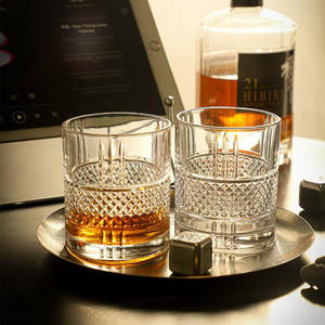 Verre à whisky de luxe à base lourde, style ancien, avec motif diamant en relief, pour bar, hôtel, <span class=keywords><strong>Mr</strong></span> Panda - Product Image 3