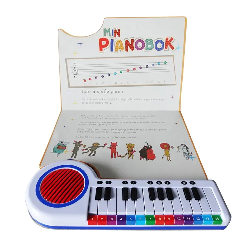 Piano de aprendizaje temprano para niños, libro de sonido personalizado de fábrica, Audio