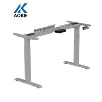 Bureau debout électrique à double moteur Timotion, réglable en hauteur, moderne, en fer blanc, pour le bureau et l'étude à domicile
