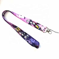 Lanière personnalisée en polyester écologique avec logo mignon, impression sérigraphiée, porte-clés, sangle de cou et accessoires à crochet