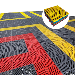 Dalles de sol de <span class=keywords><strong>garage</strong></span> modulaires rigides et colorées, emboîtables, en plastique industriel, <span class=keywords><strong>pour</strong></span> atelier de detailing automobile - Product Image 2