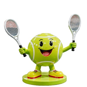Sculpture en résine de mascotte sportive au design moderne, réaliste, pour la décoration de jardin, de terrain de jeux et de salle de sport - Product Image 1