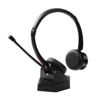 Nouveau Casque Sans Fil Mono pour Bureau et Centre d'Appels avec Réduction de Bruit, Micro et Base de Recharge