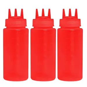 Botellas de condimentos Botella de salsa Sriracha personalizada para Ketchup Mostaza Condimento Squeeze
