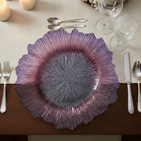 Meistverkaufte 13-Zoll Luxus-Ladeplatten aus strapazierfähigem Kunststoff, wiederverwendbar, mit individuellem Muster für Zuhause, Hotel, Hochzeit, Geburtstag, Abendessen