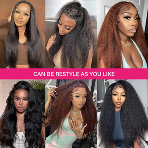 ผมหยิกยาวหนา200สีน้ำตาลแดง13X6ลูกไม้ด้านหน้าผมยาวเป็นลอนตรงโปร่งใสสีแดงเข้ม - Product Image 5