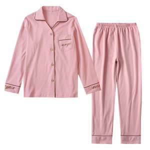 Pigiami in <span class=keywords><strong>pigiama</strong></span> da donna per donna in <span class=keywords><strong>cotone</strong></span> personalizzato completo <span class=keywords><strong>pigiama</strong></span> da donna abbassa il colletto per coppia indumenti da notte in <span class=keywords><strong>cotone</strong></span> 100 per donna - Product Image 3