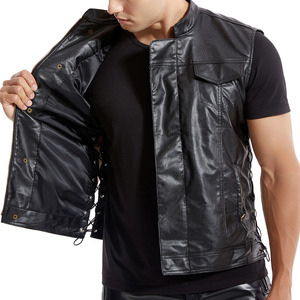 Professional Leather <b>Vest</b> Sleeveless <b>Vest</b> Comfortable Material Functional Pockets Classic Outerwear Design Leather <b>Vest</b> - Product Image 4
