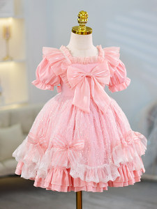 Vestido de Princesa Lolita para Niñas, Traje de Fiesta de Cumpleaños de Verano, Disfraz de Actuación, Navidad, Boda, Ropa al por Mayor, Tutú - Product Image 4