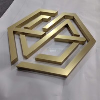 Letras de Canal de Acero Inoxidable con Acabado Espejo Mate + Pintura en Aerosol de Acero Inoxidable para Uso en Interiores, Letreros Compuestos Personalizados Ecológicos