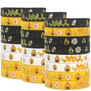 Customized Little Bee Colorful Printed <b>Cute</b> Cartoon Pattern Wrist Band Theme Party Jewelry Men's and Women's Silicone <b>Bracelet</b> - Product Image 1