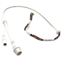 Venta al por mayor personalizado 10 pines 28AWG PVC aislado chaqueta de aluminio IP67 impermeable DC RJ45 conector CCTV Cámara IP arnés de cableado blanco