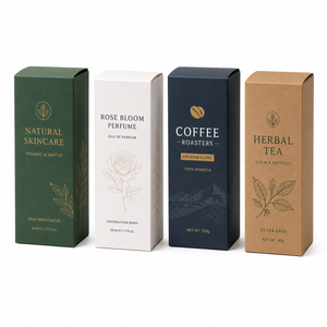 Boîte en carton d'emballage de haute qualité avec structure à fond auto-pliant, impression personnalisée, pour la présentation de produits haut de gamme - Product Image 1