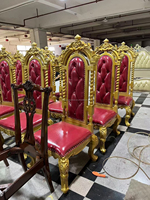 OE-FASHION chaises royales du roi et de la reine du trône meubles d'hôtel en plastique en tissu métallique bon marché pour les mariages événements banquets à manger
