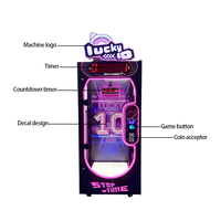 Machine à grue à monnayeur avec temps de jeu de 10 secondes, interface en anglais, garantie 1 an