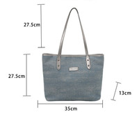 Sac fourre-tout de créateur pour femme 2025 – Nouveau sac de transport quotidien en jean tendance, grande capacité, sac à bandoulière simple