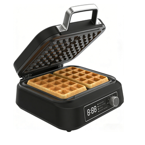 <span class=keywords><strong>Gaufrier</strong></span> numérique 1800W avec boîtier supérieur en acier inoxydable, contrôle de température réglable, pour gaufres belges et sandwichs - Product Image 5