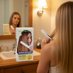 Tratamiento Alisante Brasileño Thader Pharma para Cabello Rubio, Fórmula Vegana de 14 Semanas - Product Image 3