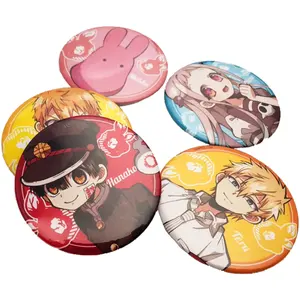 2024 neues Produkt japanische Anime-Charakter-Pins Flip-Backs lentikular Anime-Bewegungspins Knopf-Backs Blechdose