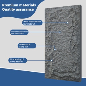 Échantillon gratuit de panneau mural en pierre PU, faux panneau mural en polyuréthane, faux panneau mural en pierre, pierre culturelle extérieure, décoration extérieure, <span class=keywords><strong>champignon</strong></span> 3D - Product Image 3