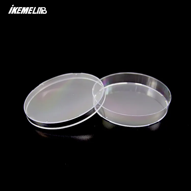 IKEME Cell Culture Dish Sterile Plastic Petri Dish 90mm For Lab