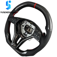 Volant en fibre de carbone forgé sur mesure avec LED pour Mercedes-Benz W204 W212 2011-2015 CLA GLA 45 C63 CLS63 E550 AMG R231 SL SLK350