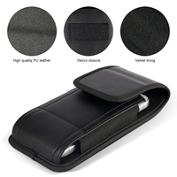 Étui de ceinture multifonction en cuir PU et nylon pour téléphone, avec clip de ceinture, porte-stylo et fente pour cartes, idéal pour le transport quotidien en extérieur