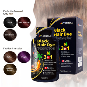 En Stock MEIDU Champú Tinte para el Cabello en Sachet de 30ml 100% Cobertura Completa de Cabello Gris - Product Image 1