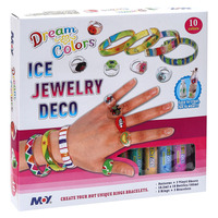 Kinder DIY Eis-Schmuck Deko-Bastelset 3D-Malset Erstelle Deine Eigenen Ringe Armbänder Kreatives Handgemachtes Kunst-Spielzeug Geschenk für Kinder