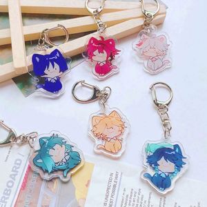 Custom Holographic <b>Anime</b> Waterproof Eco-Friendly Transparent Acrylic Cartoon Pendant <b>Keychain</b> for Promotions - Product Image 3