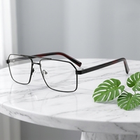 Gafas Ópticas Cuadradas de Montura Completa, Más Vendidas, con Bloqueo de Luz Azul para Profesionales Creativos de Oficina