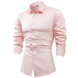 <span class=keywords><strong>Camicia</strong></span> da <span class=keywords><strong>uomo</strong></span> in raso di seta a maniche lunghe da <span class=keywords><strong>uomo</strong></span> <span class=keywords><strong>camicia</strong></span> Casual <span class=keywords><strong>Button</strong></span>-<span class=keywords><strong>down</strong></span> - Product Image 3