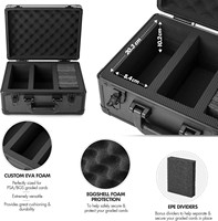 Boîte de rangement rigide en aluminium à 3 rangées pour cartes gradées BG-S SG-C et protection des cartes à collectionner